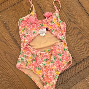 Charming Floral Kids One Piece Swimsuit